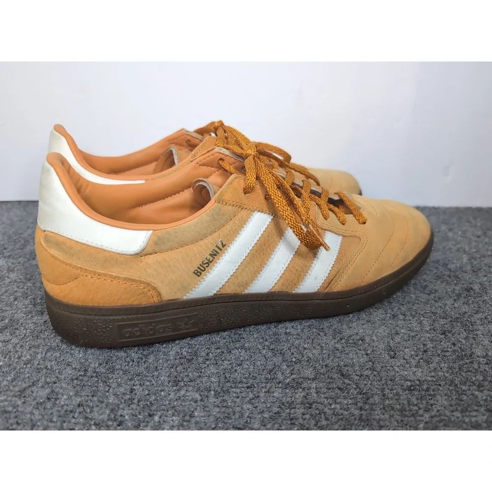 Adidas Busenitz Vintage Focus Orange Gum W/ White Stripe Soft Suede Mens Size 10